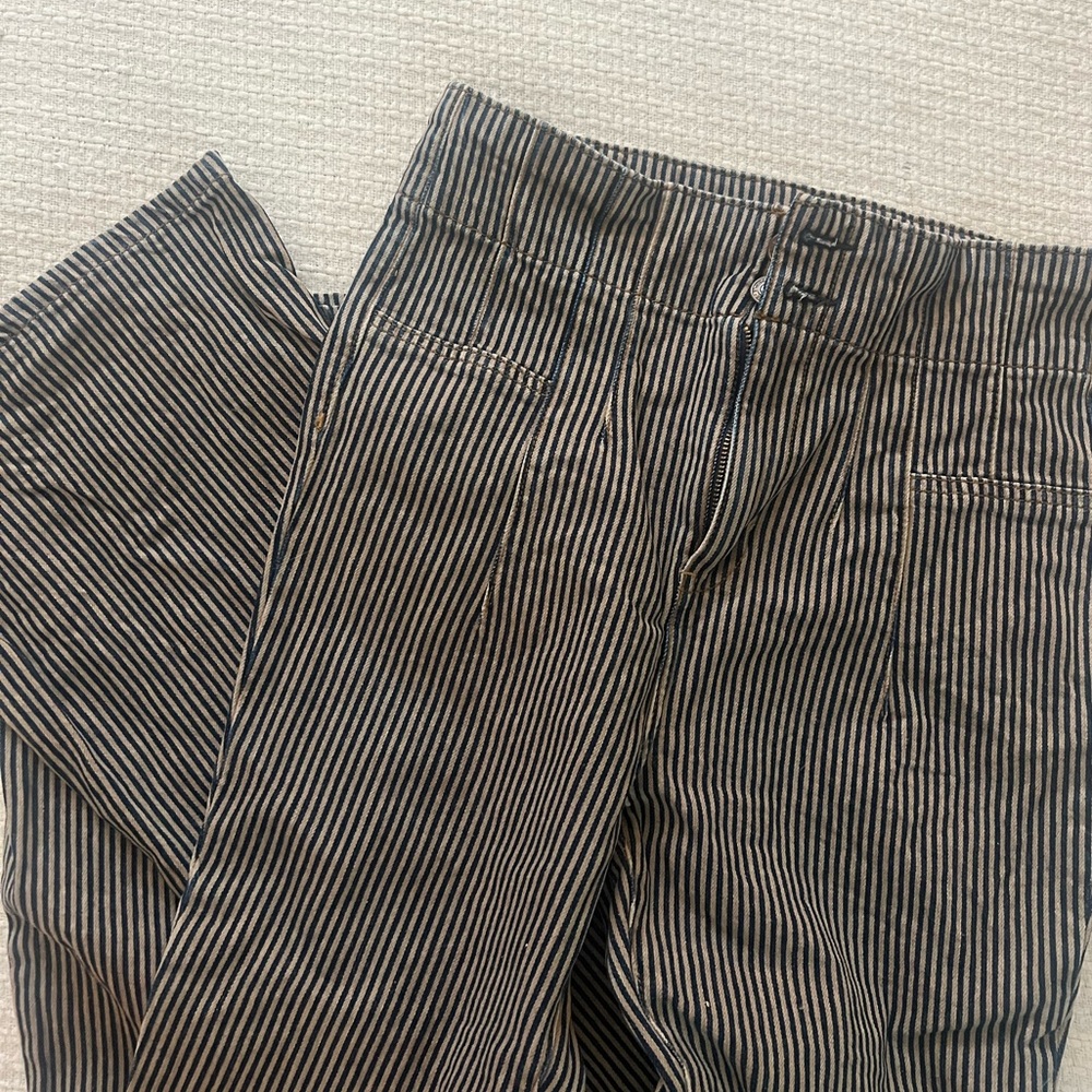 We The Free Jayce Flare Jean - Railroad Pinstripe - Picture 2 of 8